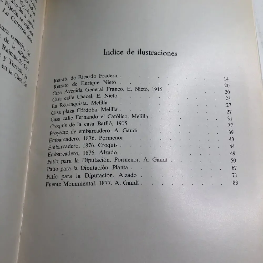 Memoria De La Catedra Gaudi Curso 1968-1969 HC DJ 1970 in Spanish Illustrated